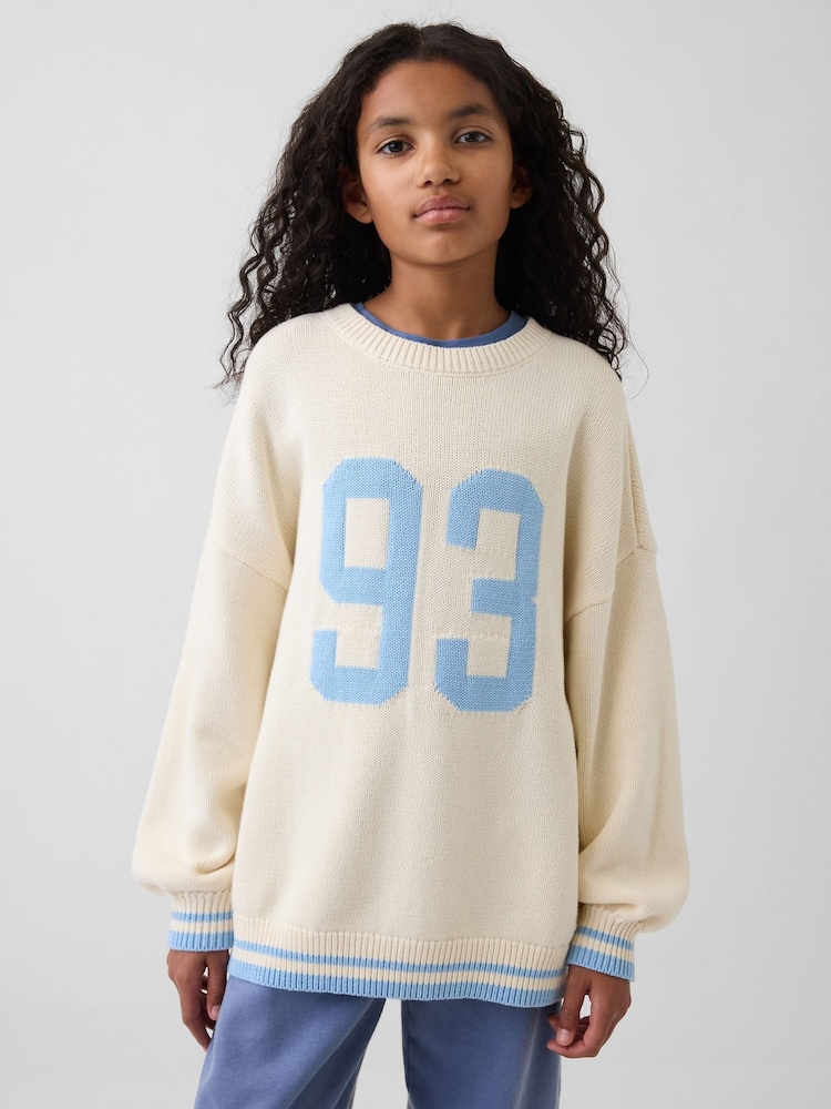 Gap White Oversized Longline Jumper (4-13yrs) - Image 1 of 5