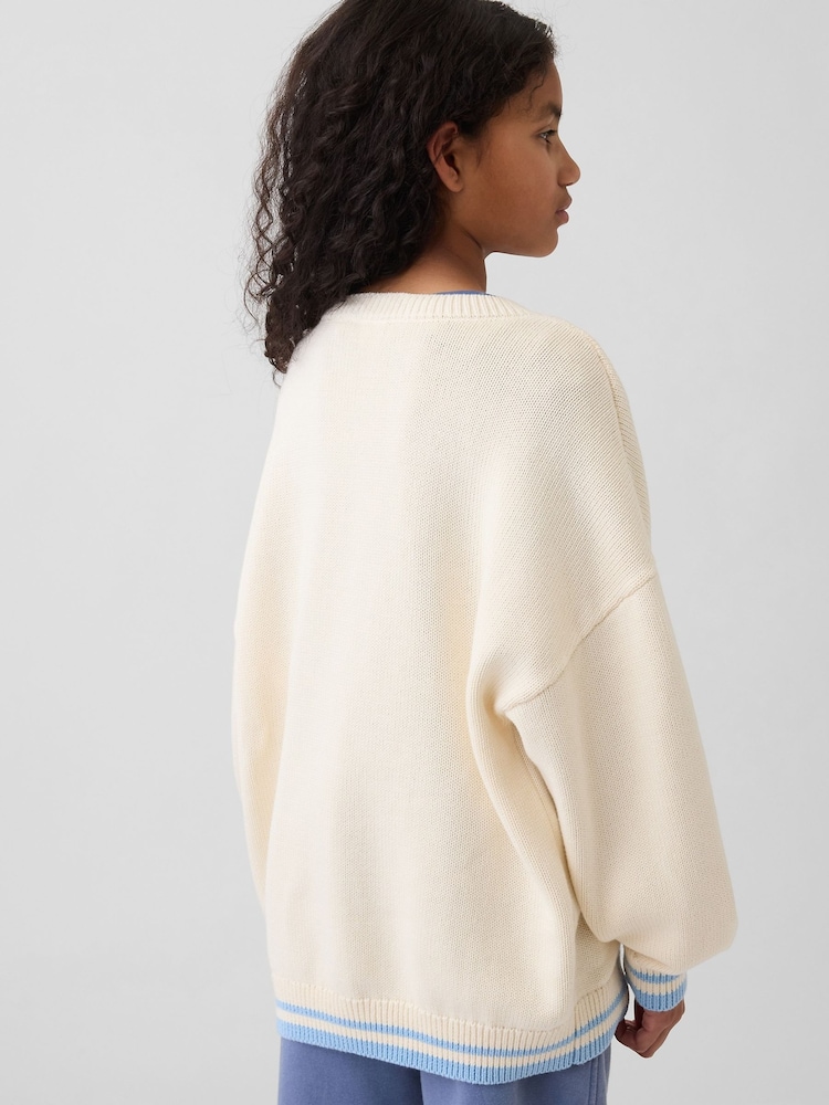 Gap White Oversized Longline Jumper (4-13yrs) - Image 2 of 5