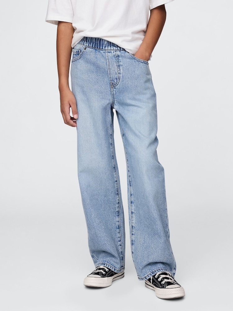 Gap Light Wash UltraSoft Pull On Baggy Jeans (4-13yrs) - Image 1 of 5