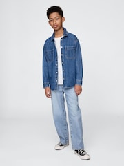 Gap Light Wash UltraSoft Pull On Baggy Jeans (4-13yrs) - Image 3 of 5
