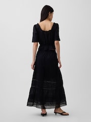 Gap Black Lace-Trim Maxi Skirt - Image 2 of 4