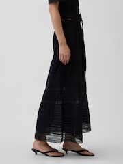 Gap Black Lace-Trim Maxi Skirt - Image 3 of 4