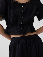 Gap Black Lace-Trim Maxi Skirt - Image 4 of 4