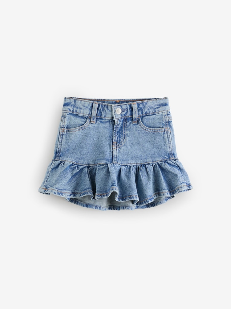 Gap Medium wash Ruffle Denim Skirt (5-13yrs) - Image 1 of 5 Gap Medium wash Ruffle Denim Skirt (5-13yrs) - Image 1 of 5