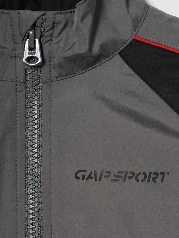 Gri - Gap Relaxed Colourblock Windbreaker (4-13yrs) - Imaginea 4 din 4
