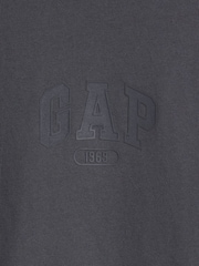 Gap Charcoal Grey Heavyweight Relaxed 1969 Logo Boxy T-Shirt - Image 4 of 4