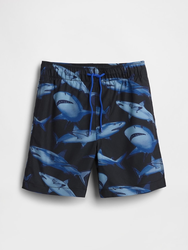 Gap Black 5 inch Recycled Swim Trunk (4-13yrs) (4-13yrs) - Image 1 of 3