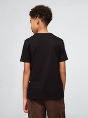 Noir - T-shirt Gap logo (4-13ans) - Image 2 de 4