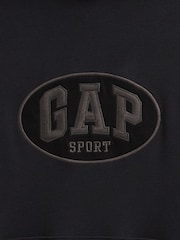 Gap Black Vintage Soft Terry Oversized Logo Crop Hoodie - Image 4 of 4
