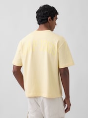 Gap Yellow Heavyweight Relaxed 1969 Logo Boxy T-Shirt - Image 2 of 4