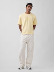 Gap Yellow Heavyweight Relaxed 1969 Logo Boxy T-Shirt - Image 3 of 4