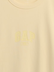 Gap Yellow Heavyweight Relaxed 1969 Logo Boxy T-Shirt - Image 4 of 4