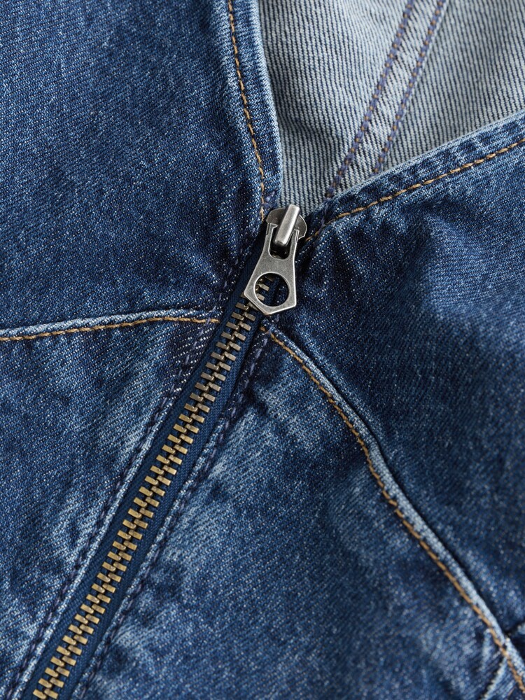 Robe mi-longue Gap zippée en Denim à coutures - Image 9 de 9
