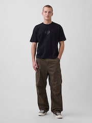 Gap Black Heavyweight Relaxed 1969 Logo Boxy T-Shirt - Image 3 of 4