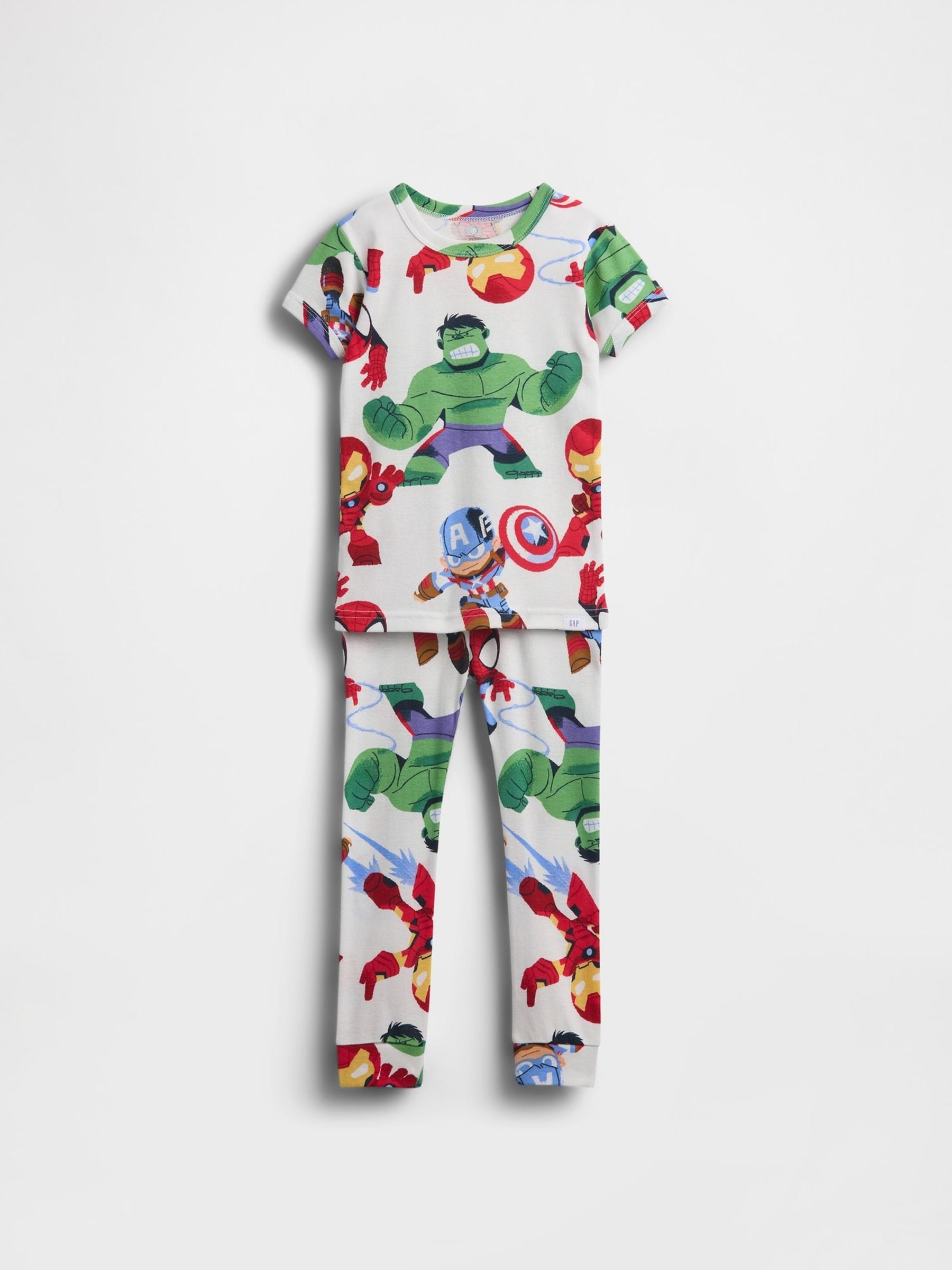 Gap White The Avengers Marvel Brushed Cotton Pyjamas Set