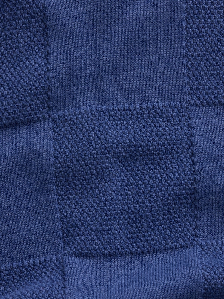 Bleu - Gap Johnny-Collar Checkered Jumper (4-13yrs) - Image 4 de 4