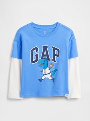 Gap Blue Relaxed Graphic T-Shirt (6mths-5yrs) - Image 1 of 3