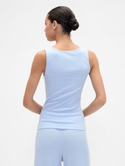 Gap Blue Logo Ribbed Vest - Image 2 of 5