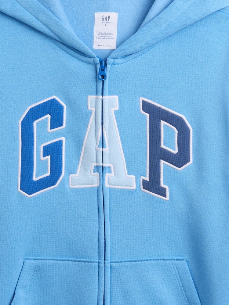 Gap Blue Relaxed Logo Zip Hoodie (4-13yrs) - Image 4 of 4 Gap Blue Relaxed Logo Zip Hoodie (4-13yrs) - Image 4 of 4