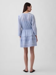 Gap Blue Lace-Trim Mini Dress - Image 2 of 4