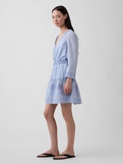 Gap Blue Lace-Trim Mini Dress - Image 3 of 4