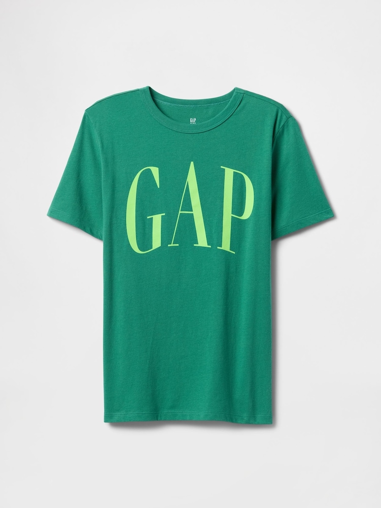Vert - T-shirt Gap logo (4-13ans) - Image 1 de 3