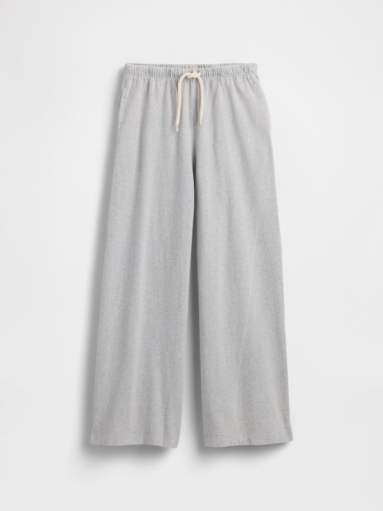 Gap Grey Relaxed Wide-Leg Trousers (4-13yrs) (4-13yrs) - Image 1 of 3