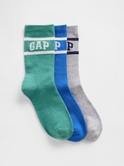 Gap Logo Crew Socks 3 Pack - Imaginea 1 din 1