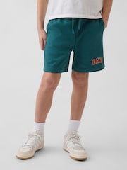 Gap Green Relaxed Logo French Terry Pull On Shorts (4-13yrs) - Image 1 of 5
