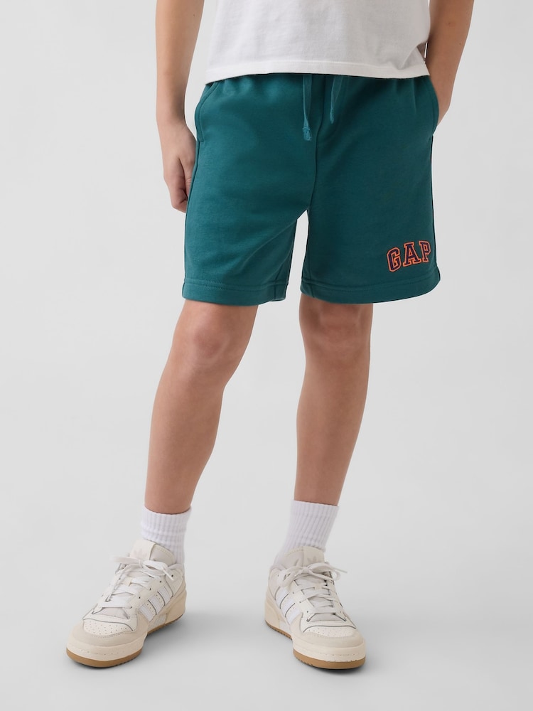Gap Green Relaxed Logo French Terry Pull On Shorts (4-13yrs) - Image 1 of 5