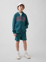 Gap Green Relaxed Logo French Terry Pull On Shorts (4-13yrs) - Image 3 of 5