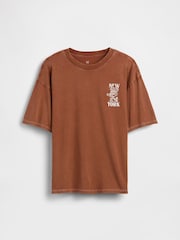 Gap Brown Relaxed Graphic T-Shirt (4-13yrs) - Image 1 of 3