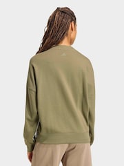 adidas Olive Green Colourpop Crew Neck Sweatshirt - Image 2 of 6