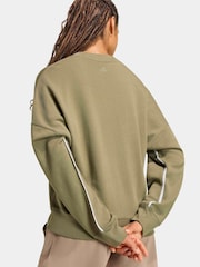 adidas Olive Green Colourpop Crew Neck Sweatshirt - Image 4 of 6