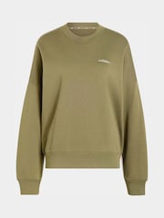 adidas Olive Green Colourpop Crew Neck Sweatshirt - Image 6 of 6