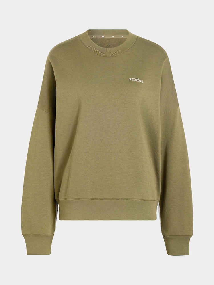 adidas Olive Green Colourpop Crew Neck Sweatshirt - Image 6 of 6 adidas Olive Green Colourpop Crew Neck Sweatshirt - Image 6 of 6
