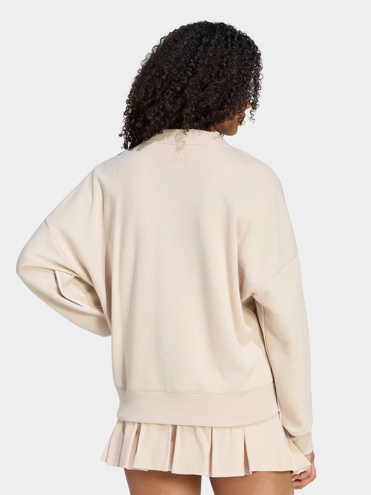 adidas Beige Colourpop Crew Neck Sweatshirt - Image 2 of 3
