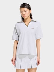 adidas Light Grey Colourpop Polo Top - Image 1 of 4