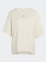 adidas White 3-Stripes Studio Graphic Oversize T-Shirt - Image 6 of 6