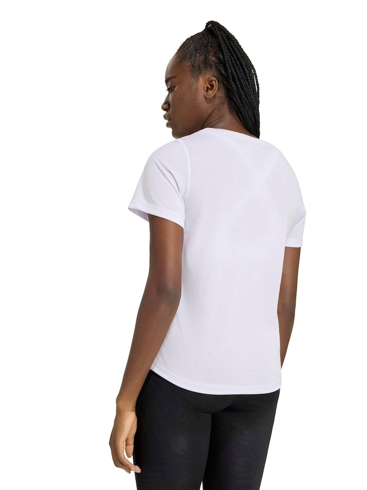 adidas Lilac Purple Workout Essentials Minimal Scoop T-Shirt - Image 2 of 5