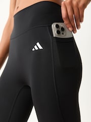 adidas Black Optime Essential Capri Leggings - Image 4 of 4