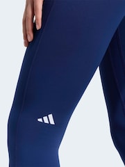 adidas Dark Blue 3-Stripes Studio Leggings - Image 5 of 6