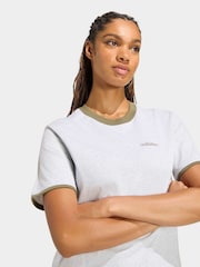 adidas Light Grey Seasonal Essentials Colourpop T-Shirt With Embroidered Graphic - Image 4 of 5