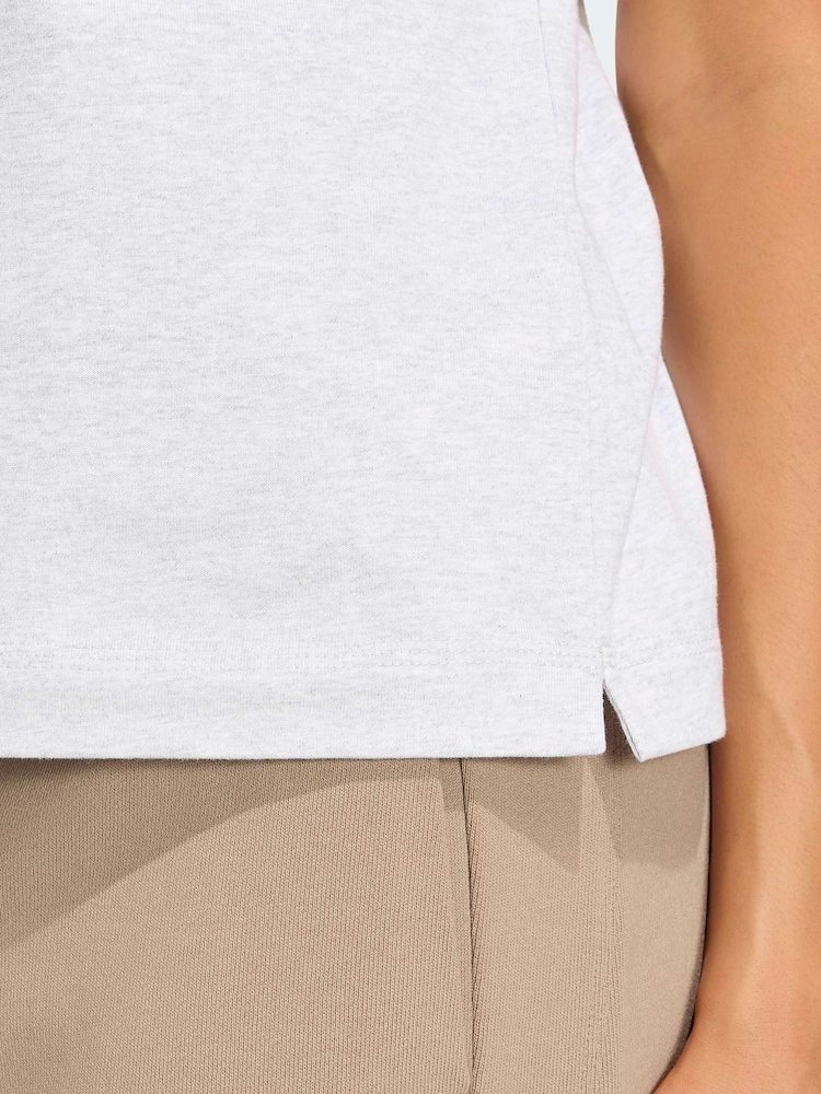 adidas Light Grey Seasonal Essentials Colourpop T-Shirt With Embroidered Graphic - Image 5 of 5 adidas Light Grey Seasonal Essentials Colourpop T-Shirt With Embroidered Graphic - Image 5 of 5