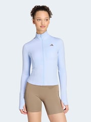 adidas Light Blue Studio Full Zip Jacket - Image 1 of 6