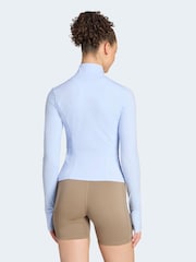 adidas Light Blue Studio Full Zip Jacket - Image 2 of 6
