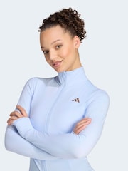adidas Light Blue Studio Full Zip Jacket - Image 4 of 6