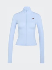 adidas Light Blue Studio Full Zip Jacket - Image 6 of 6