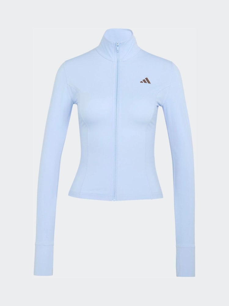 adidas Light Blue Studio Full Zip Jacket - Image 6 of 6