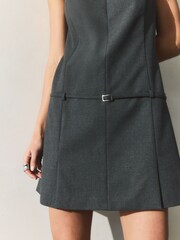 BHOEM Grey A Line Belt Detail Sleeveless Mini Dress - Image 3 of 5